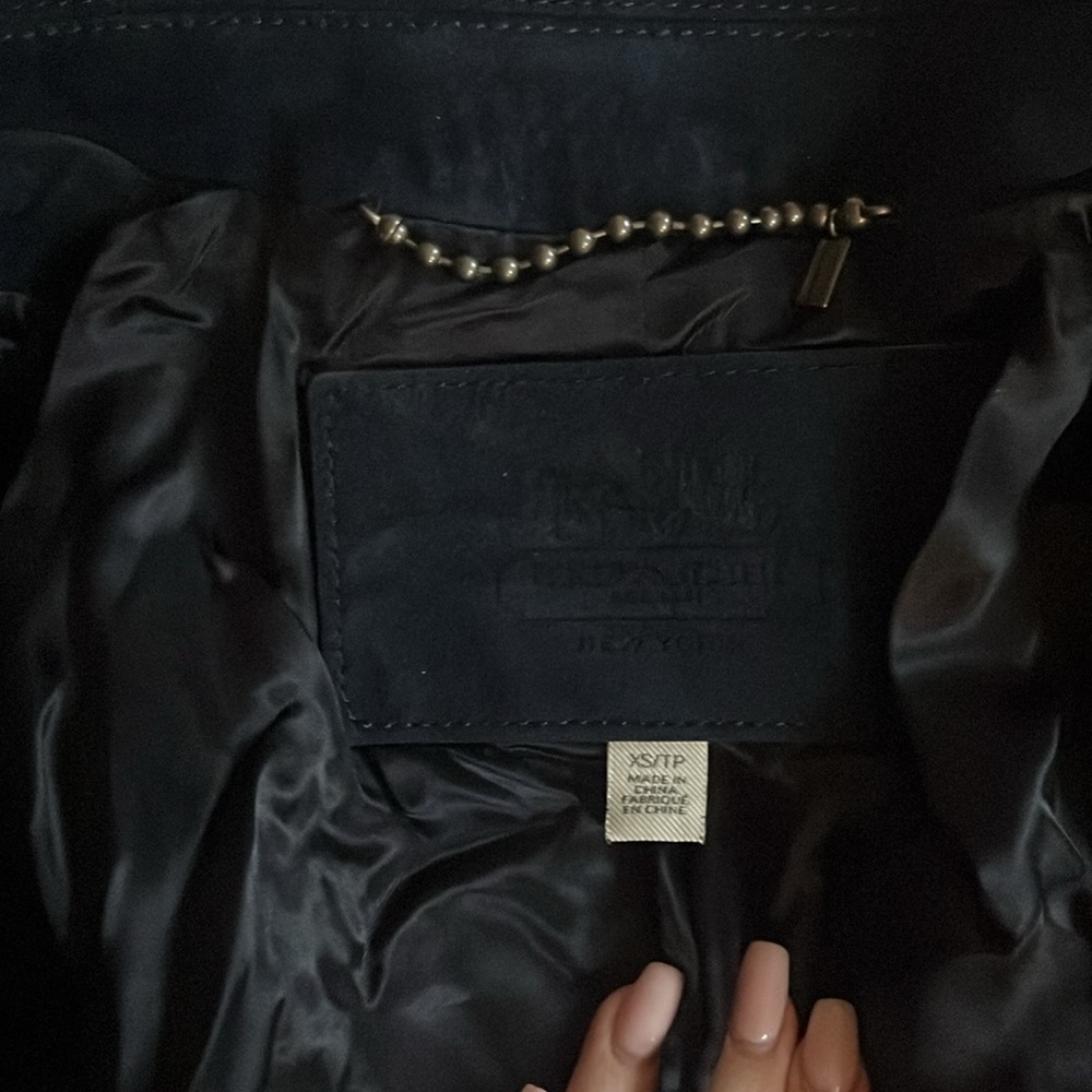 Coach Navy Blue Motto Jacket - Picture 6 of 12